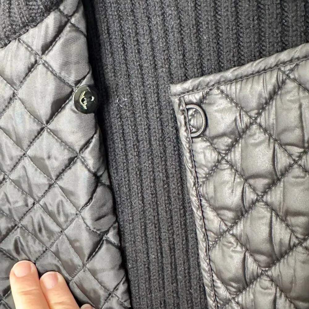 Per se quilted/wool‎ zip up jacket